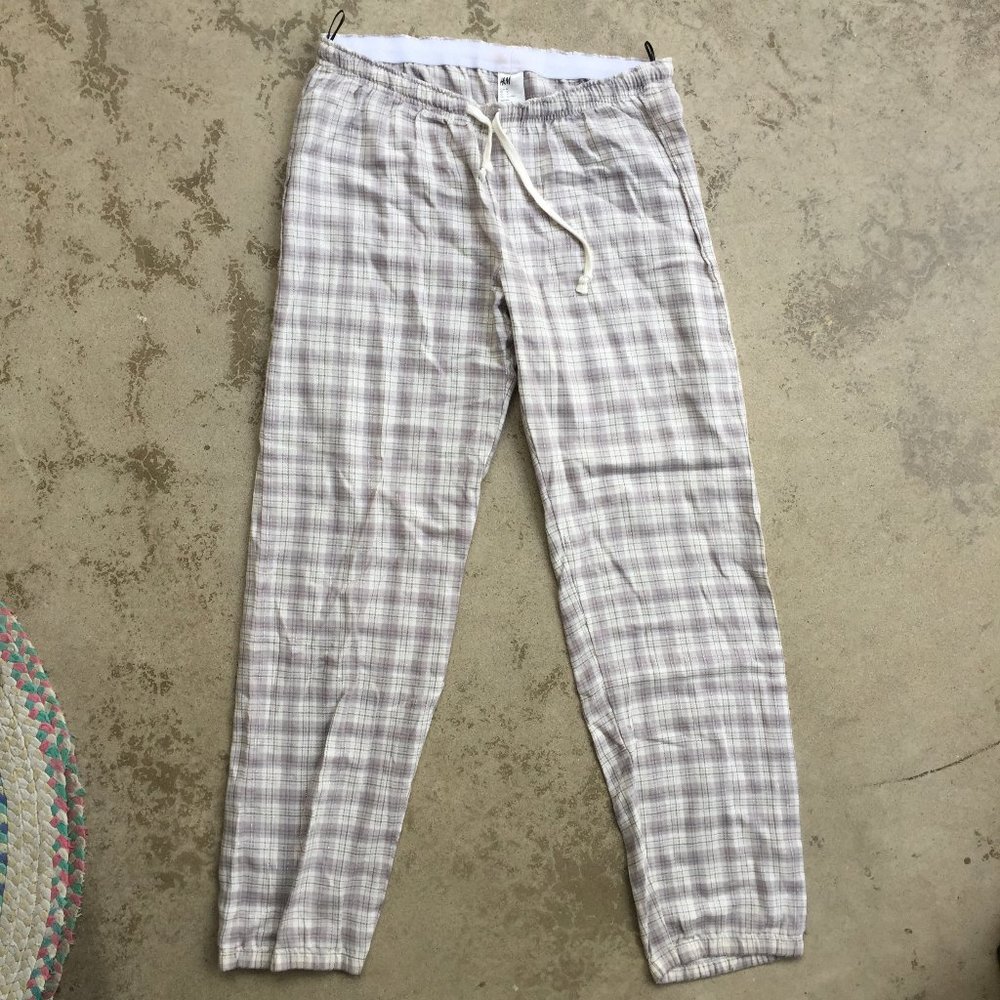 Silver and Gray Plaid Lounge Pants